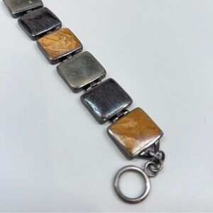 Silpada Designs Sterling Silver Square Link‎ Bracelet